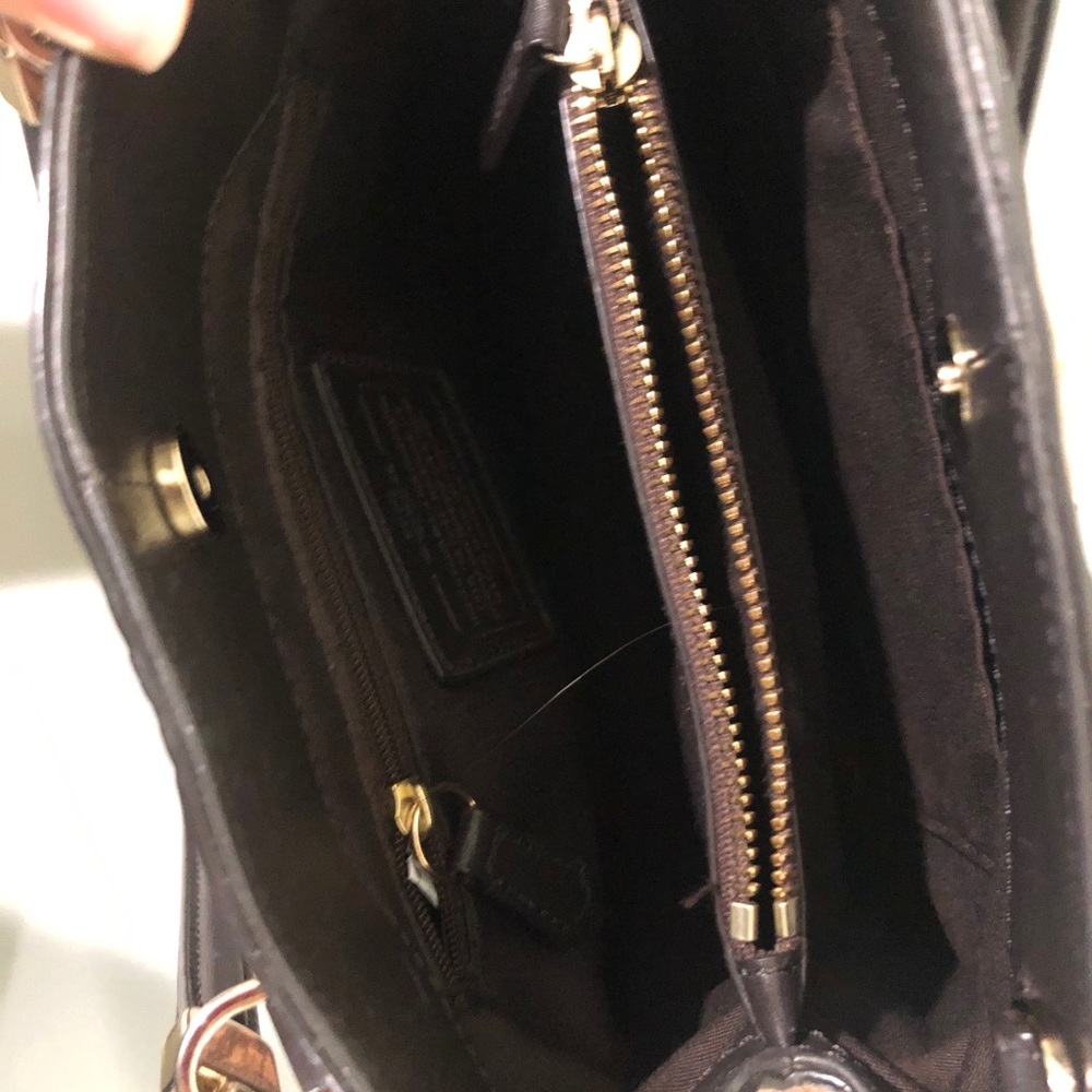 Coach Brown and Black Snakeskin Bag - Picture 10 of 14